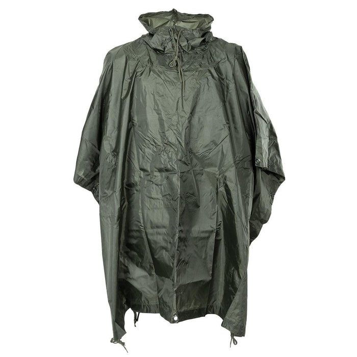 Poncho Capucha Ajustable Impermeable Cortavientos Tela RipStop Costuras Soldadas - GoMilitar