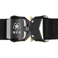 MFH Cinturón táctico de liberación rápida elástico ajustable polipropileno negro