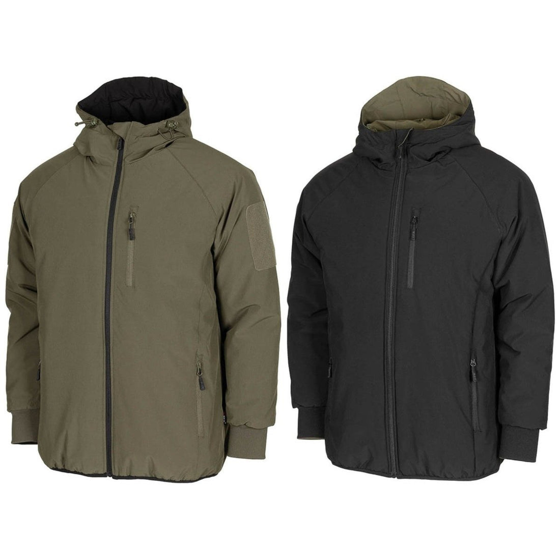 Chaqueta Térmica Reversible MFH Repelente al Agua Aislante OD Verde Negro