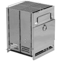 MFH Rocket Stove acero inoxidable BBQ BBQ Grill Camping Grill Barbq Outdoor BBQ Windo