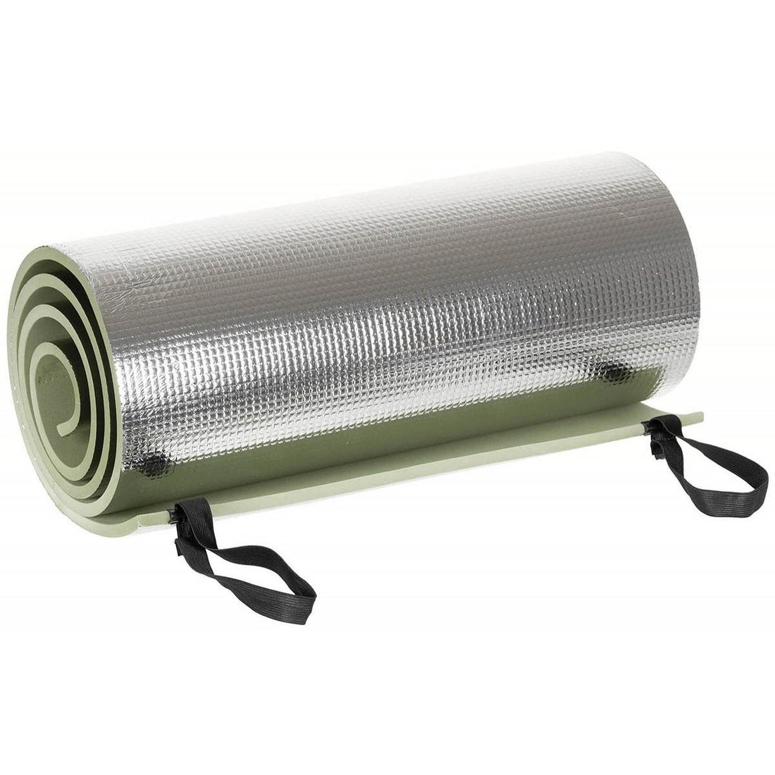 MFH Colchoneta para Dormir Espuma EVA Recubierto de Aluminio Elastrics Correa Embalaje Verde