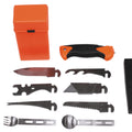 MFH Special Kit de supervivencia de 27 piezas Caja de herramientas de utilidad Naranja Camping al aire libre