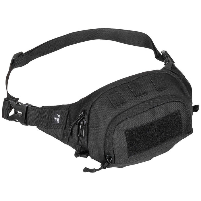 MFH Riñonera Táctica 1.8L Cinturón Ajustable 120cm Múltiples Bolsillos Negro - GoMilitar