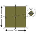MFH Tarp Extreme M95 Camuflage Tarpaulin Improiector Improiector Tienda A prueba de viento NUEVO