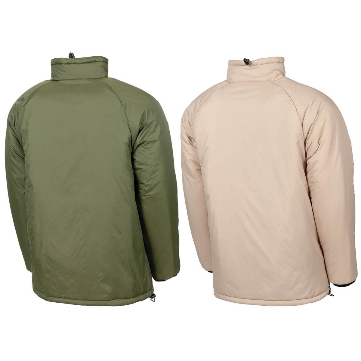 Chaqueta térmica MFH con aislamiento, puños elásticos reversibles, color caqui oliva
