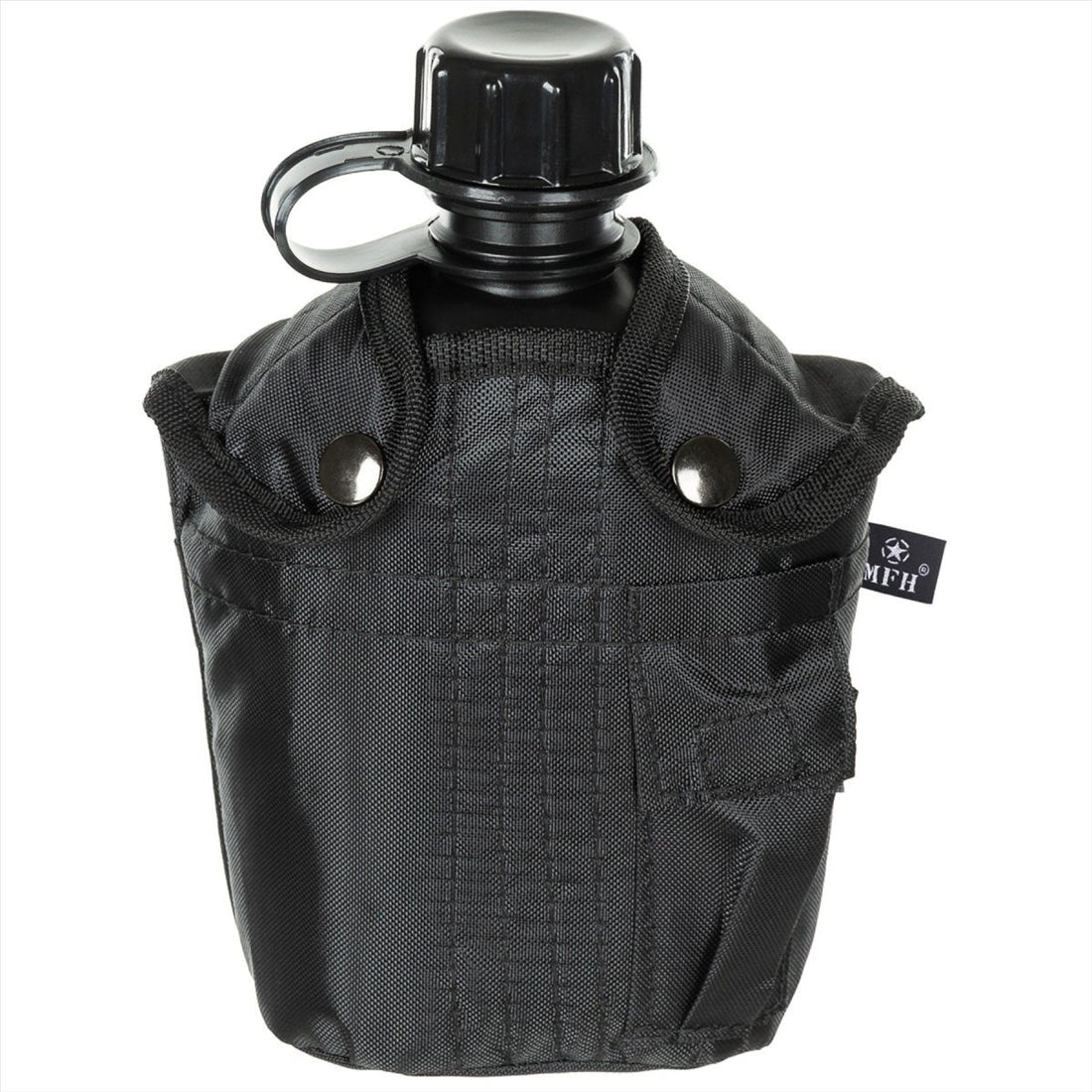 MFH Cantina de plástico militar de EE. UU. 1L Tornillo de tornillo Accesorio BPA Negro gratis