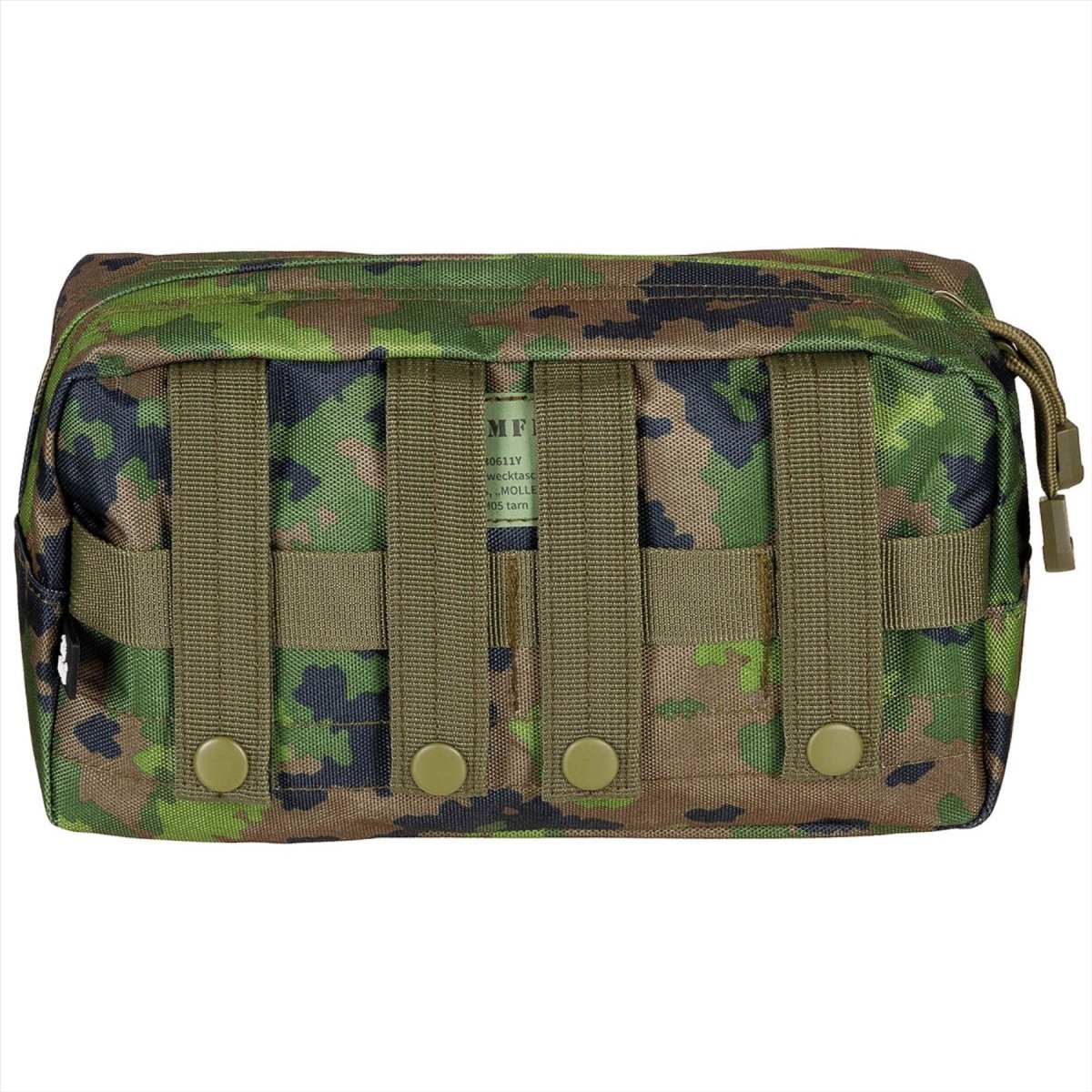 MFH Bolsa utilitaria grande con cremallera de 2 vías y correas de sujeción MOLLE M05 Camuflaje