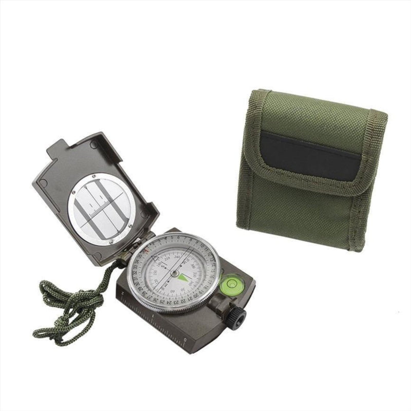 Visor de fundición de metal de Mil-Tec Army Compass Metal incluyó navegación de casos Olive