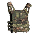 MIL-TEC Gen II camouflage plate carrier vest with adjustable straps and MOLLE webbing for tactical use