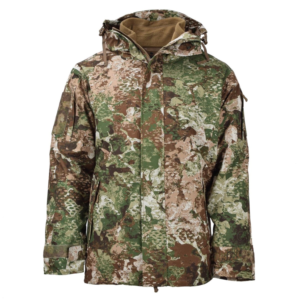 Chaqueta militar MIL-TEC para lluvia y clima húmedo Gen I con forro polar impermeable con capucha