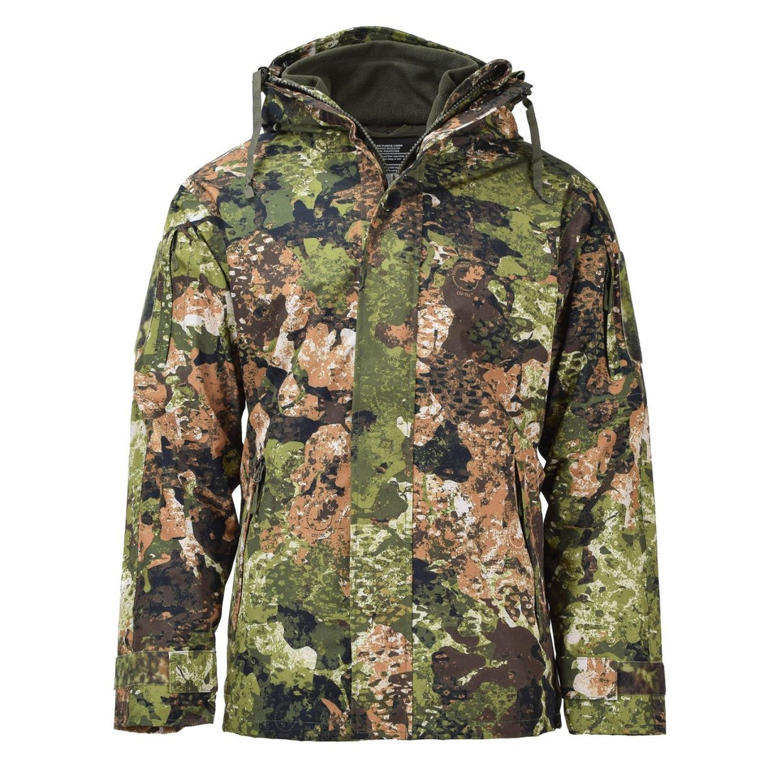 Chaqueta militar MIL-TEC para lluvia y clima húmedo Gen I con forro polar impermeable con capucha
