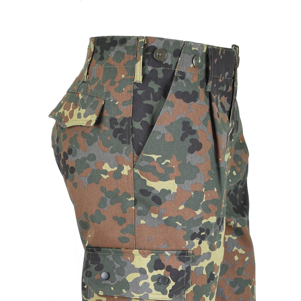 MIL-TEC Brand Alemán Style Style Flectarn CAMO Pantalones de campo de carga regulares