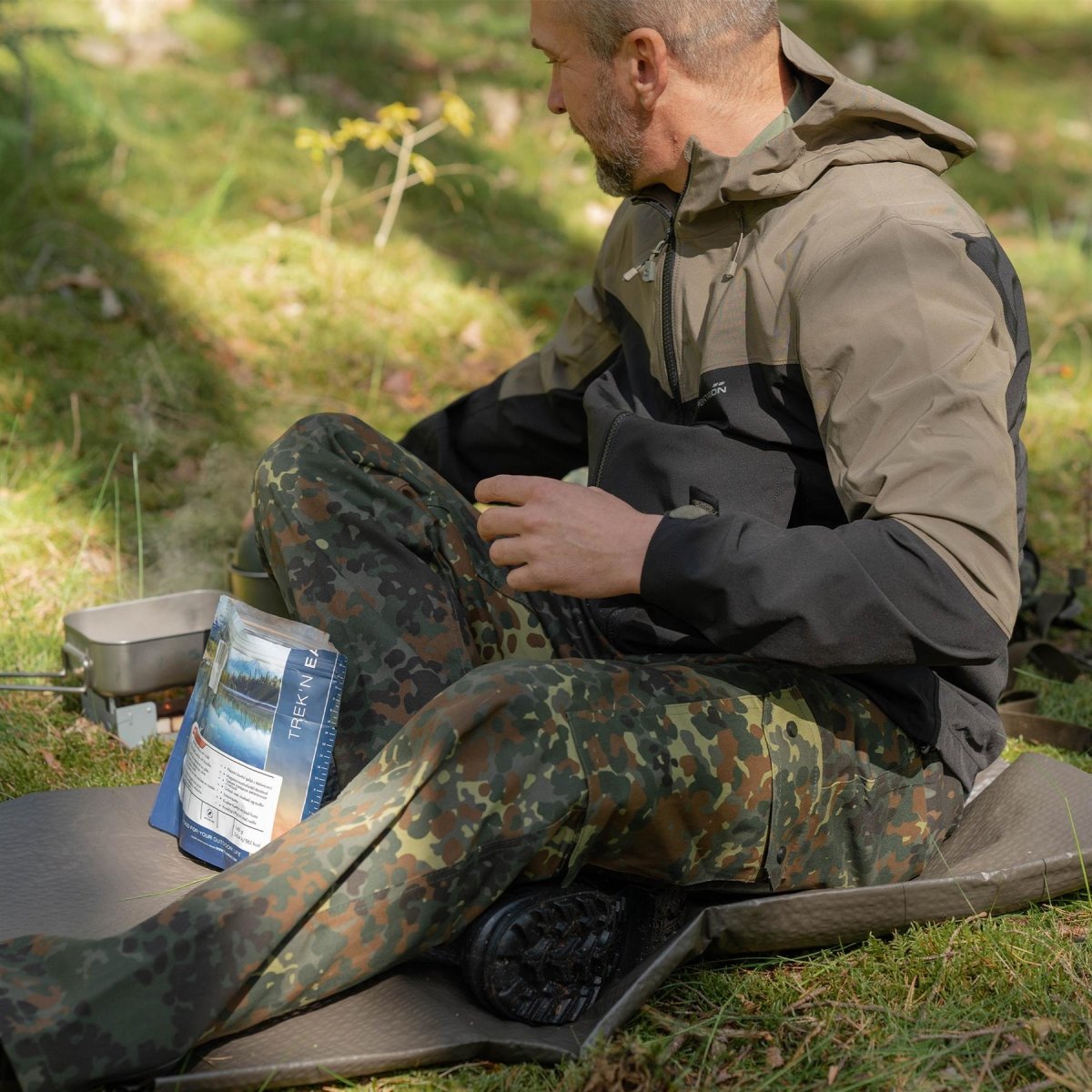 MIL-TEC Brand Alemán Style Style Flectarn CAMO Pantalones de campo de carga regulares