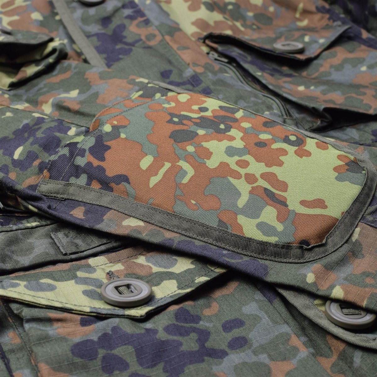 Mil-Tec Brand Jacket Ripstop Smock Ejército alemán Flecktarn Camo Parka Wear Wear
