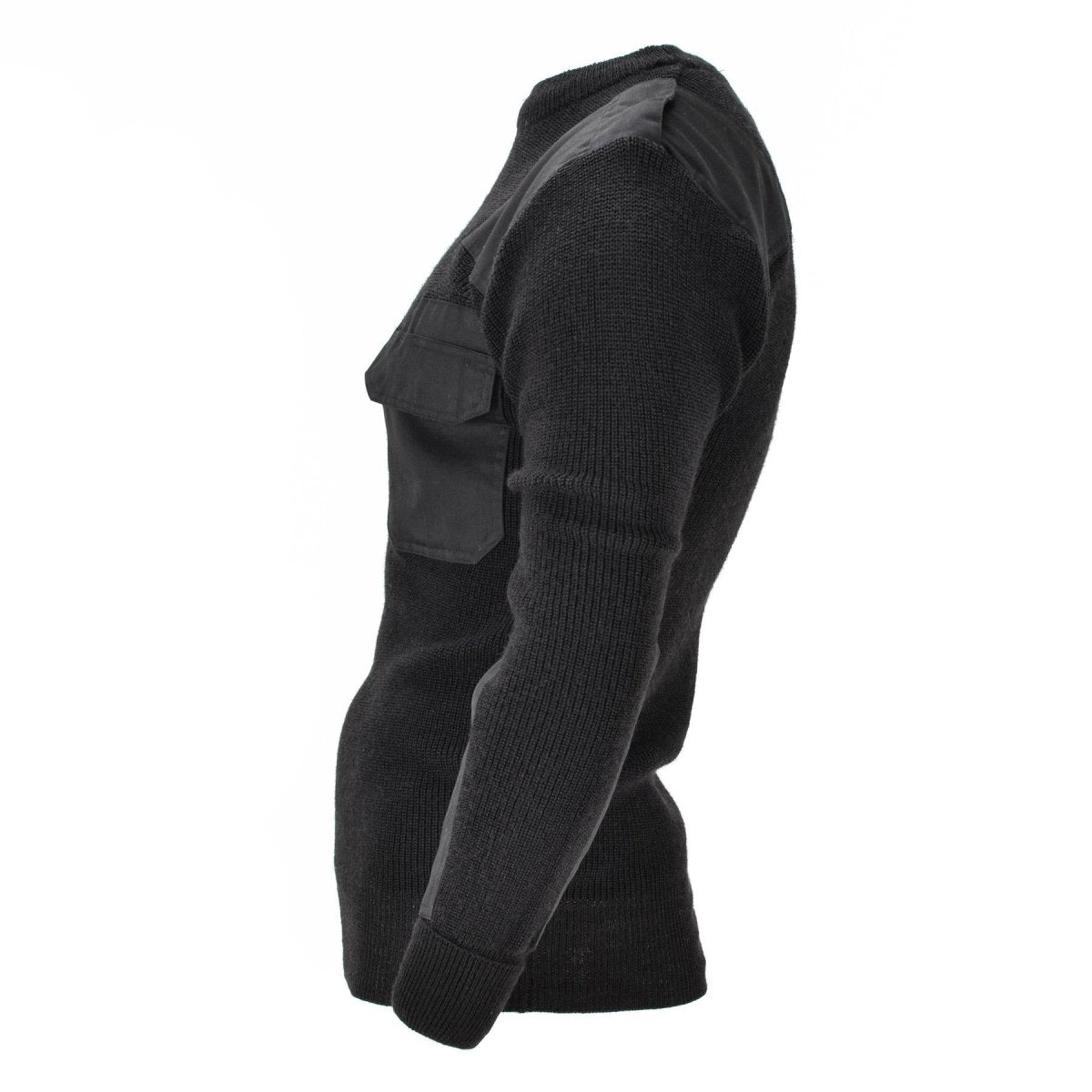 Mil-Tec Brand Men Sweater Alemán Comando Comando de comando Séter negro lana