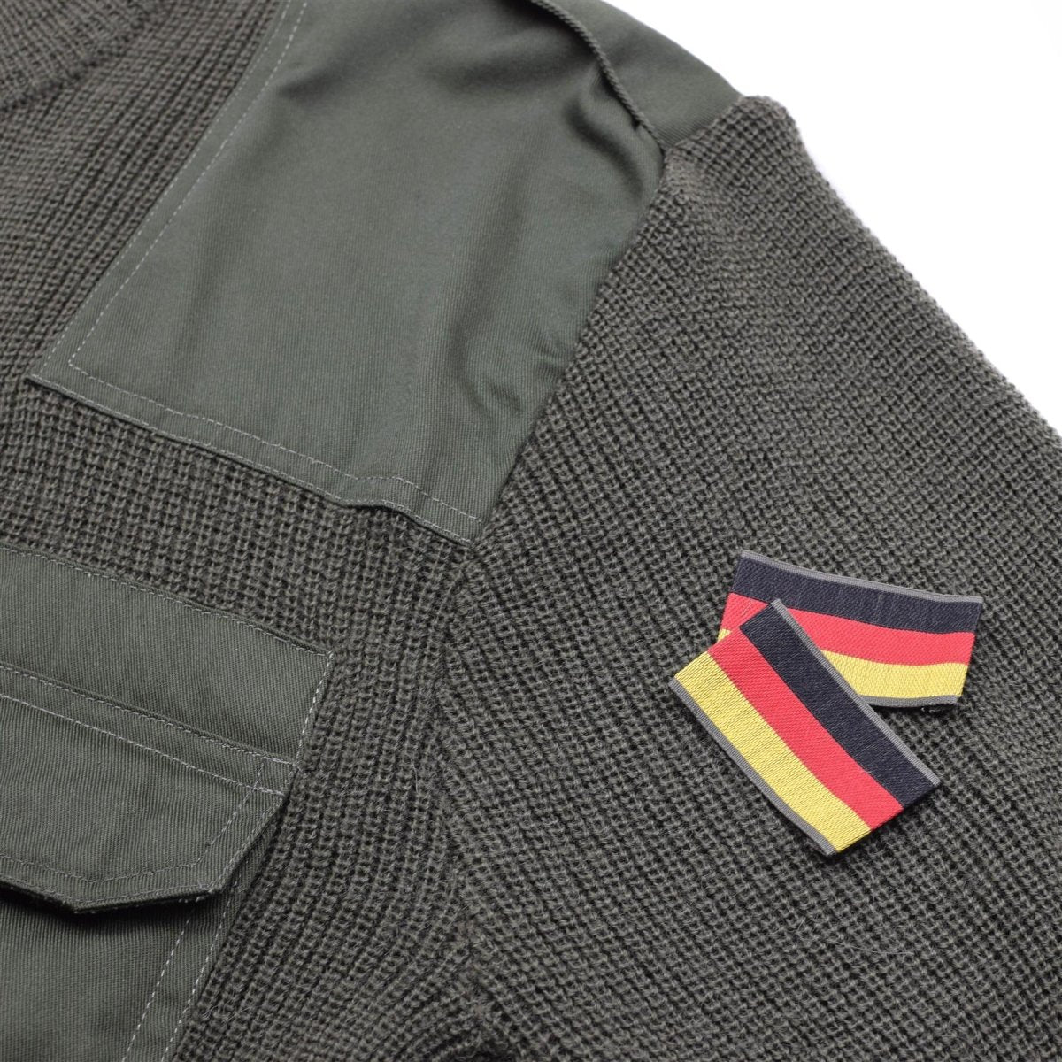 Mil-Tec Brand Men Sweater Alemán Comando Comando de comando Olive OD Séter lana