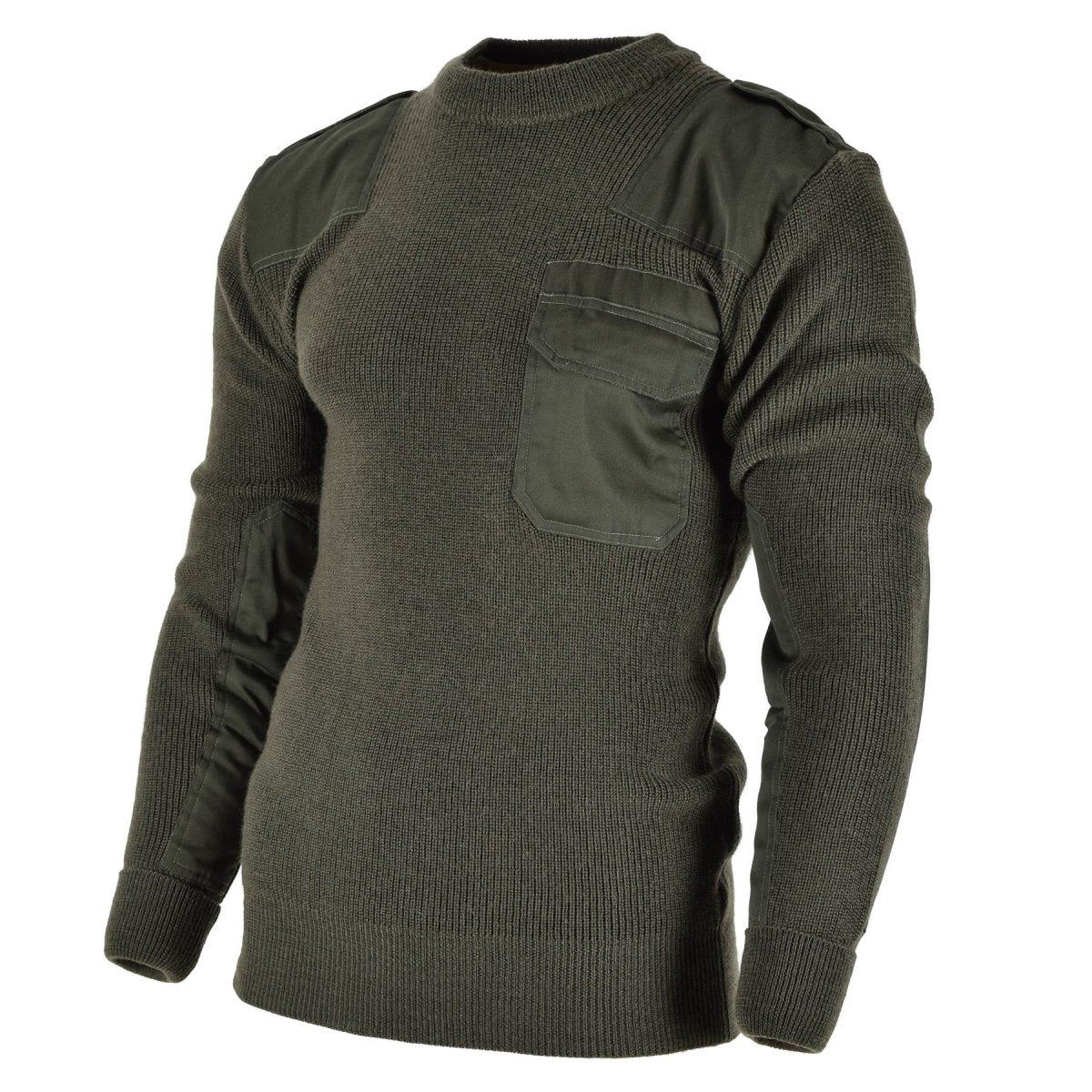 Mil-Tec Brand Men Sweater Alemán Comando Comando de comando Olive OD Séter lana