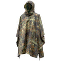 Mil-Tec Brand Military Style Poncho Flecktarn Camo Ripstop Ligerawight Water Imeper