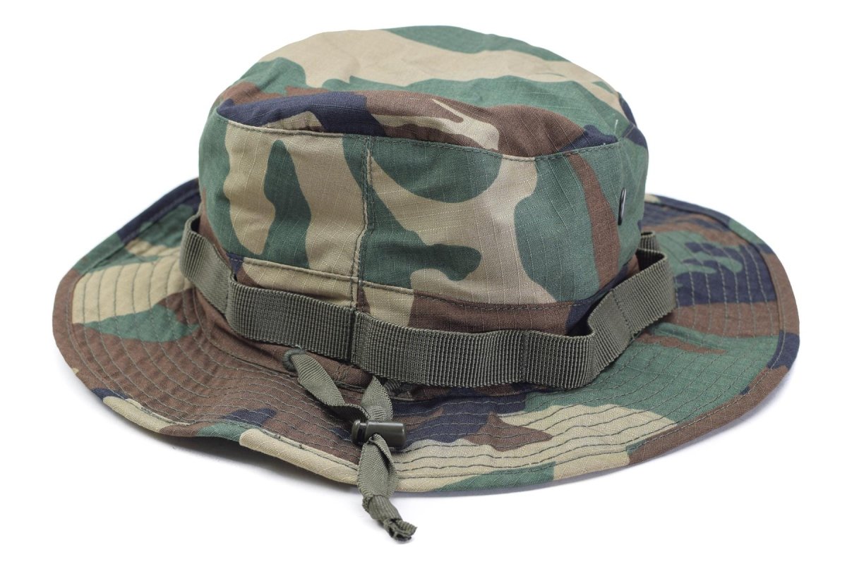 Mil-Tec Brand Militar Military Woodland Ligero Boonie Hat Ripstop Army Cap