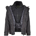 Mil-Tec Brand Parka W Liner de invierno Cálculo Black Chaqueta tibia Hombres impermeables Gear Rain Gear