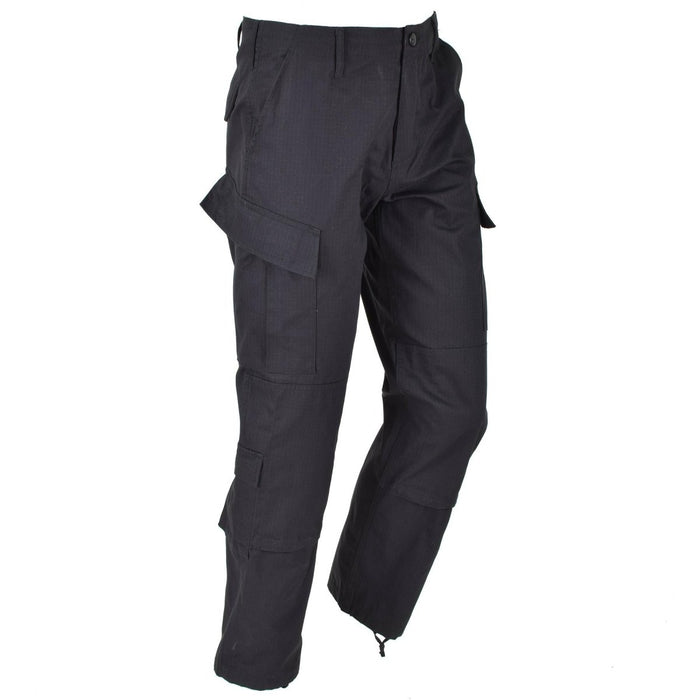 Pantalones cargo negros estilo ejército de los EE. UU. de la marca Mil-Tec pantalones ripstop de uniforme de combate - GoMilitar