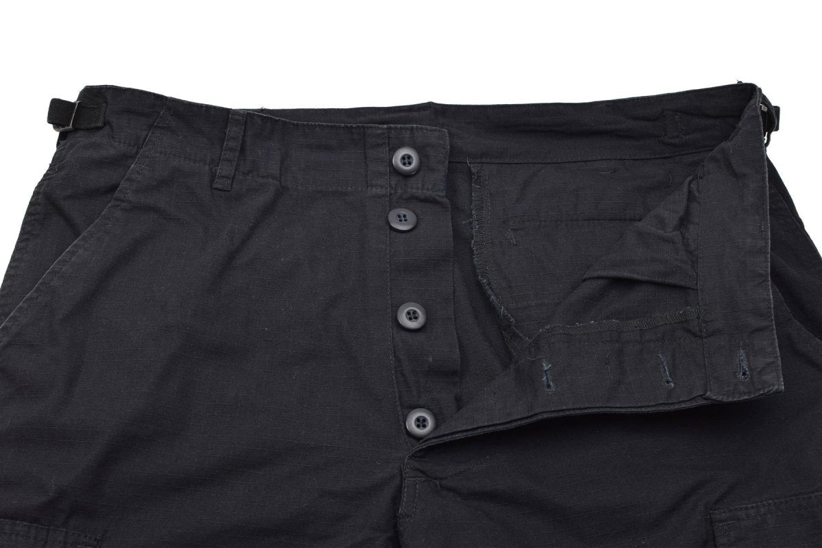 MIL-TEC Brand Militar Militar de EE. UU. Black Prewashed Lightweight Bermudas Shorts