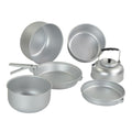 Utensilios de cocina de campamento MIL-TEC Camping Camping Set Pot Pot hervidor de aluminio