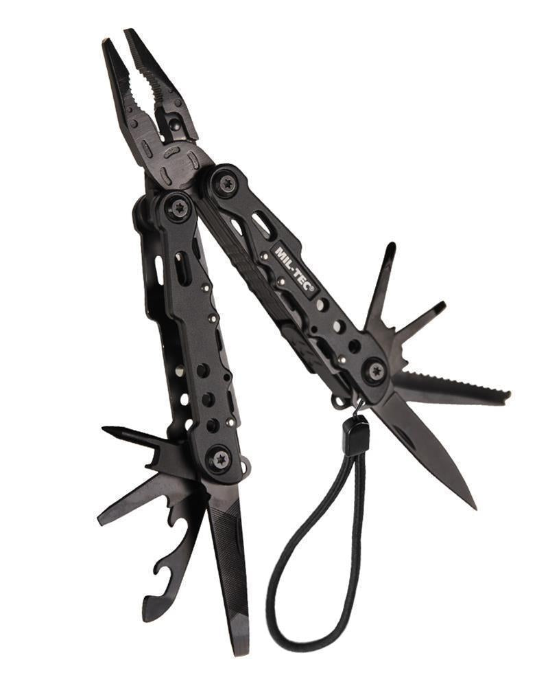 MIL-TEC Cobra Multi Tool Pocket Kninnife 9 Herramientas disponibles Varcor de aluminio Negro