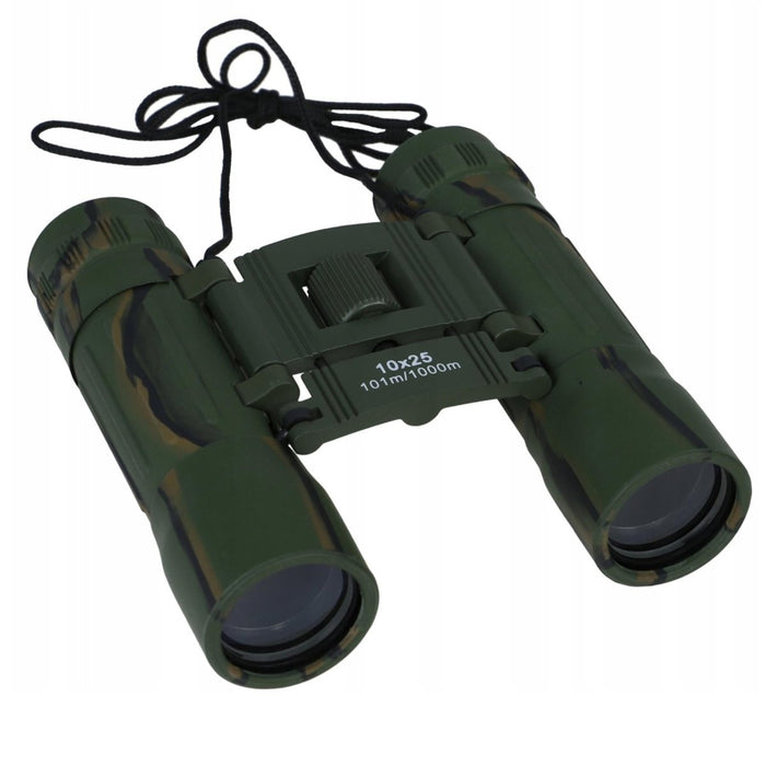 Binoculares plegables MIL-TEC 10x25 Clear View Bolsa protectora de nailon Camo - GoMilitar