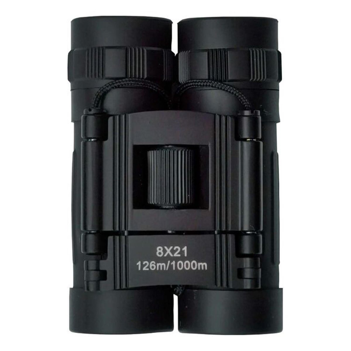 MIL-TEC Binoculares plegables 8x21 Campo visual de 126m Bolsa de nylon incluye negro