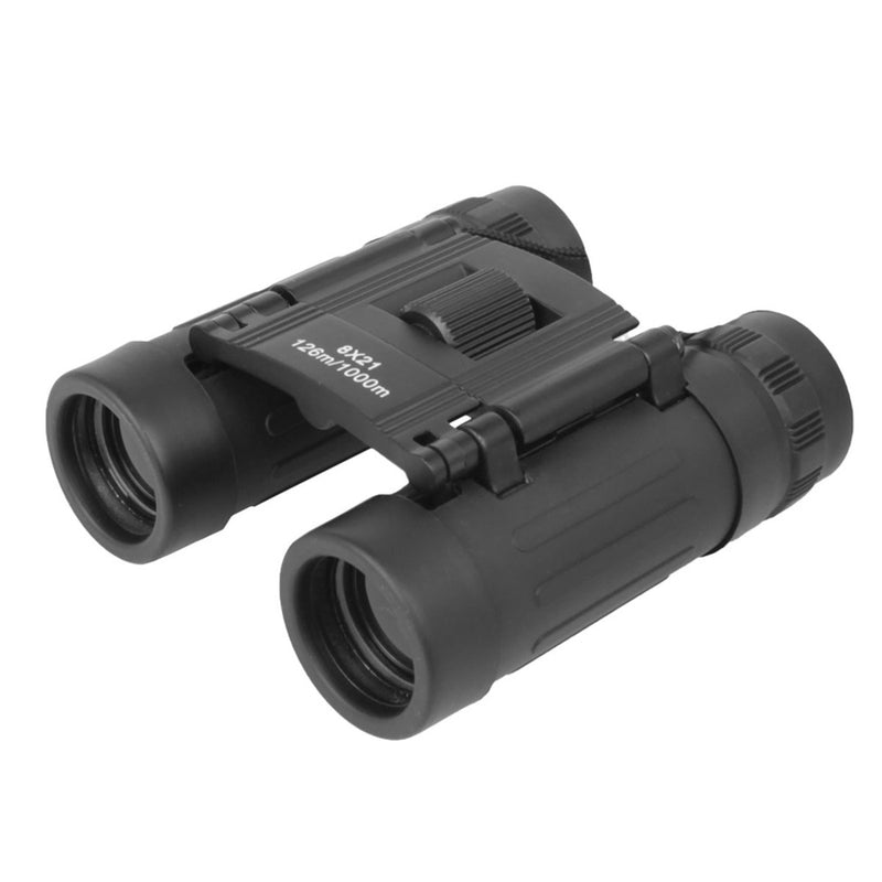 MIL-TEC Binoculares plegables 8x21 Campo visual de 126m Bolsa de nylon incluye negro