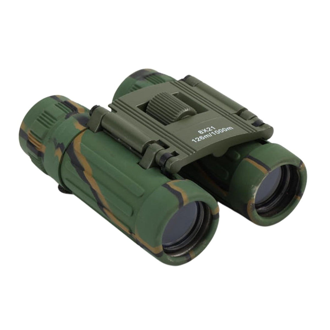 Mil-Tec Binoculares plegables 8x21 Campo visual de 126 m. Bolsa de nylon incluida CAMO