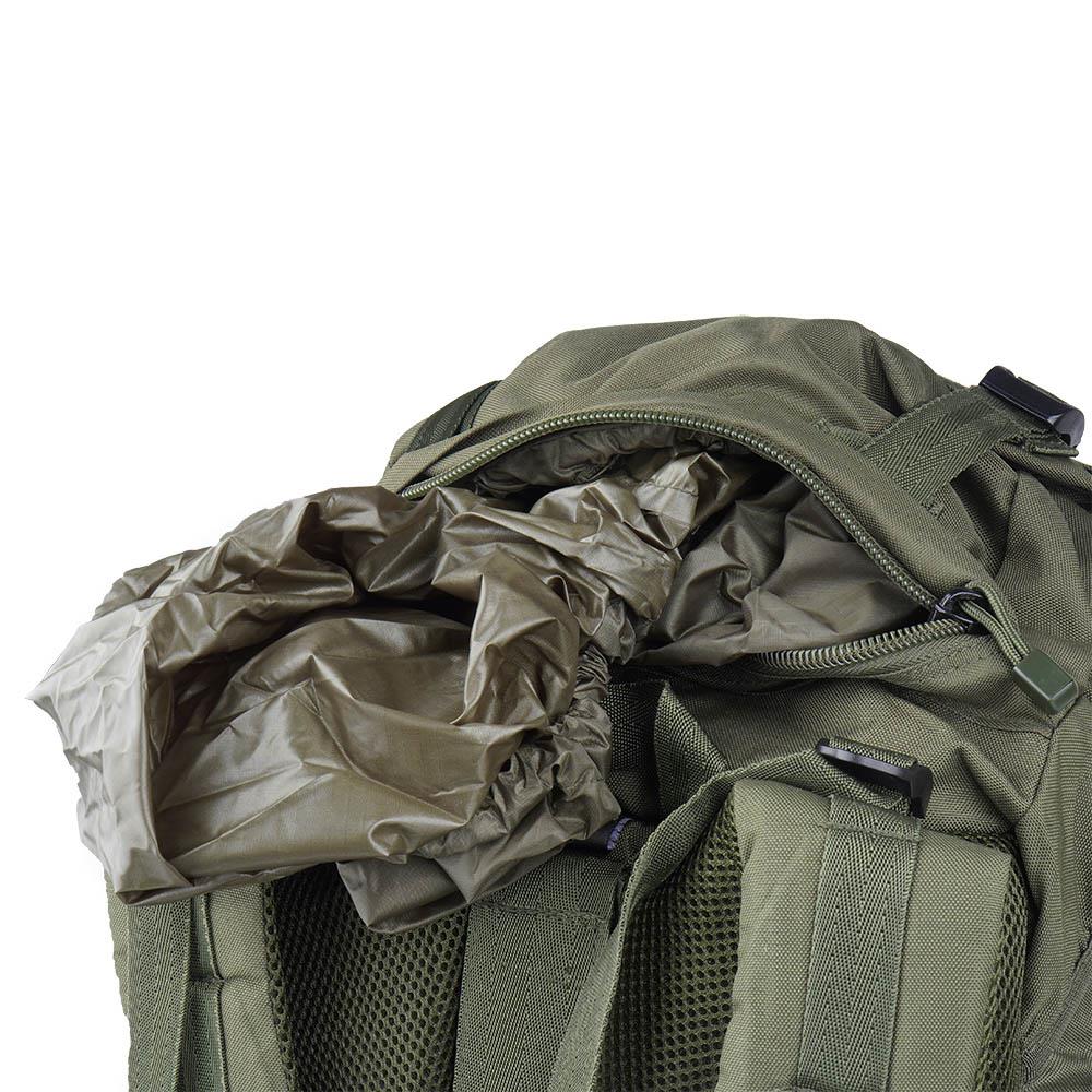 Mochila de senderismo mil-tec 55 litros de 55 litros cubierta impermeable verde