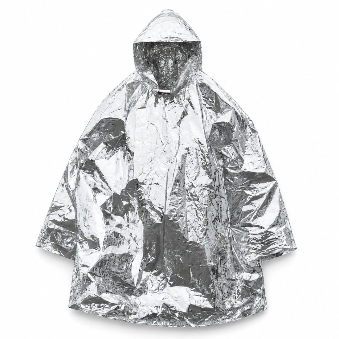 Mil-Tec Poncho de supervivencia de emergencia con capucha y cubierta térmica ligera para la lluvia
