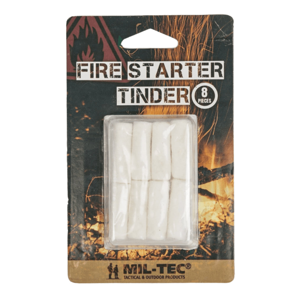 MIL-TEC Fire Starter Tinder 8 Piezas Bolsa Estanca Supervivencia Acampada Al Aire Libre