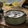 Cuenco de nailon plegable Mil-Tec, 10 L de diámetro exterior, lavabo para acampar, color verde, plegable