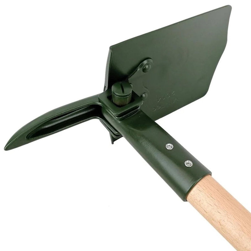 Mil-Tec Palabra plegable de 63 cm de longitud Cubierta de mango de madera de acero incluida