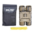 MIL-TEC GEN II Binoculares plegables 10x25 Diopter Tuning Pouch Desert