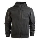 MIL - TEC GEN II Fleece Jacket Warm Reinforced Elbows Hood Chest Pocket Black - GoMilitar