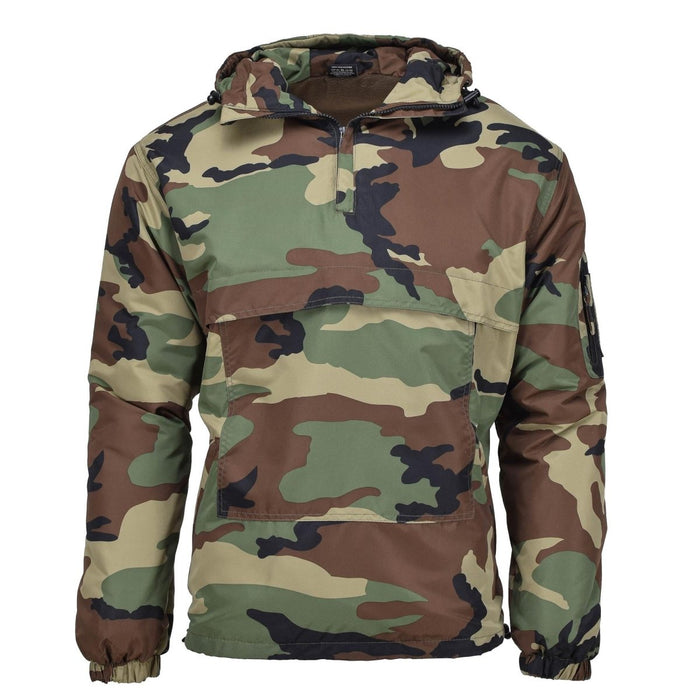 Chaqueta militar alemana de combate de camuflaje forestal de invierno MIL-TEC con capucha resistente al viento y forro aislante para climas fríos