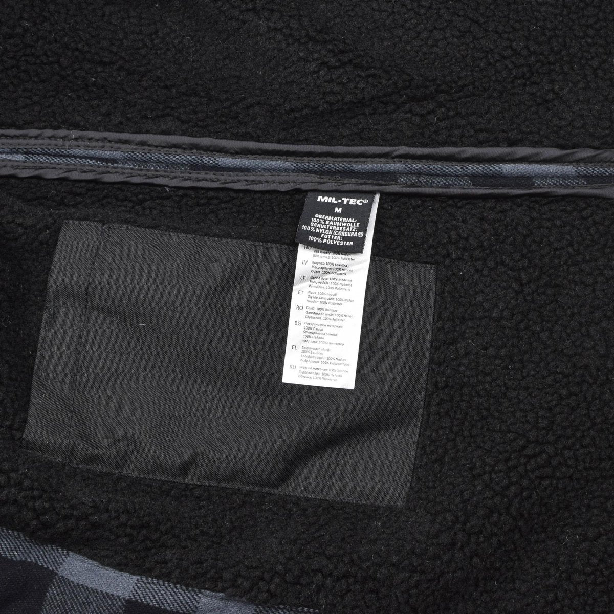 MIL-TEC Alemania Militar Lumberjack Chaqueta a cuadros A cuadrosos Black Grey Nuevo