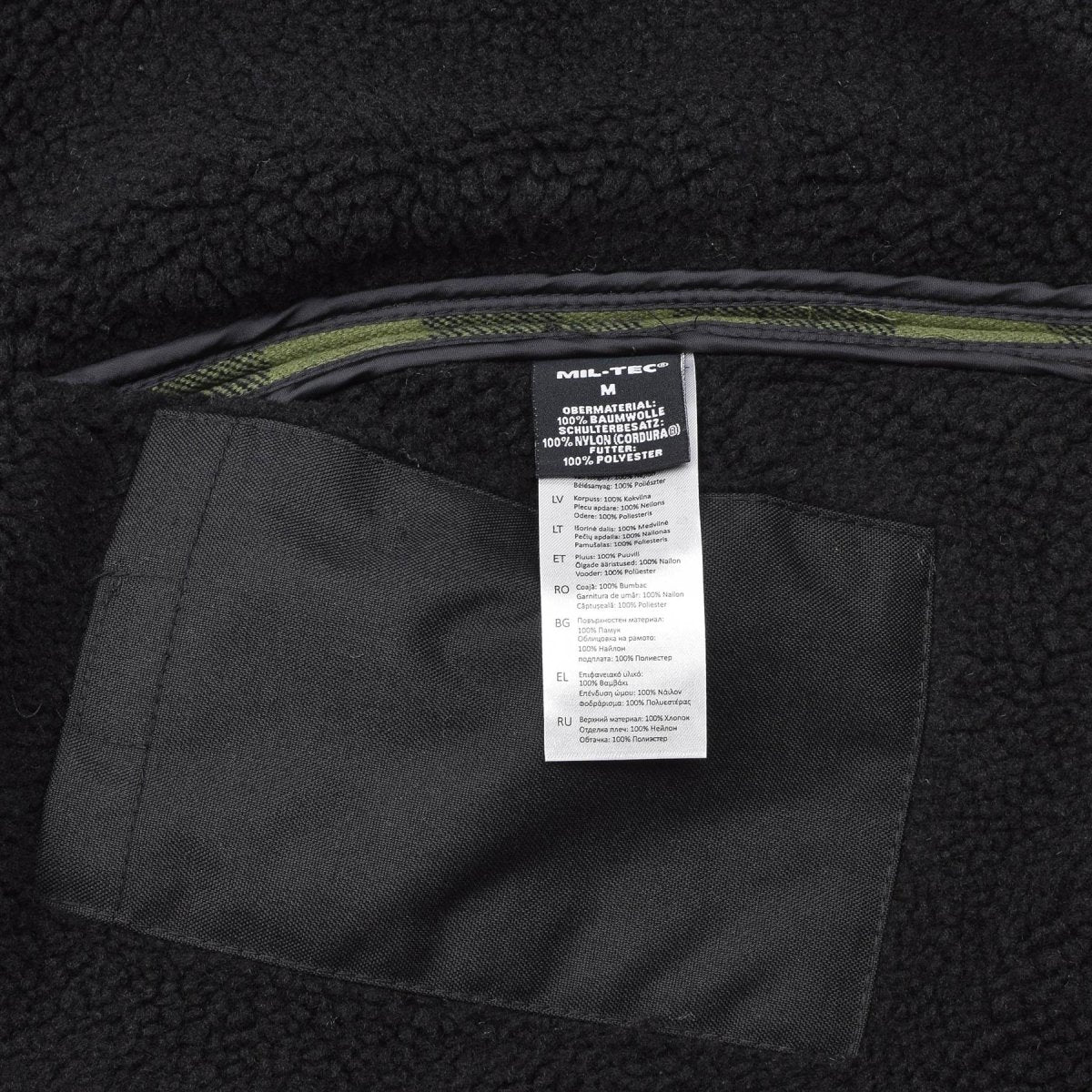 MIL-TEC Alemania Militar Lumberjack Chaqueta a cuadros Aparecido Black Black Olive NUEVO