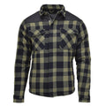 MIL-TEC Alemania Militar Lumberjack Chaqueta a cuadros Aparecido Black Black Olive NUEVO