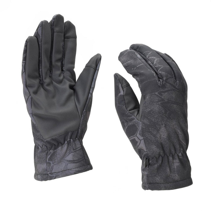 Guantes de invierno softshell para hombre Mil-Tec con camuflaje Mandra, forro Thinsulate, palmas con mayor agarre y puntas de los dedos reforzadas.