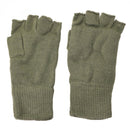 Olive fingerless Mil-Tec gloves with warm Thinsulate lining for winter tactical and outdoor use.