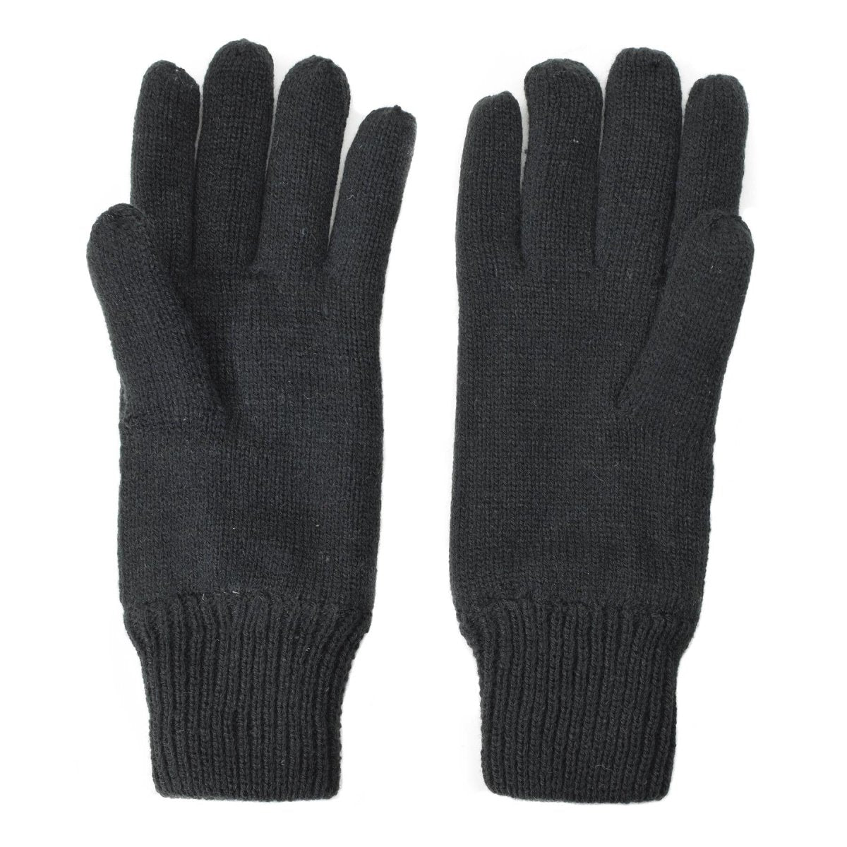 Guantes de Mil-Tec hombres calientes tejidos thinsulate ™ Equipo táctico de invierno negro