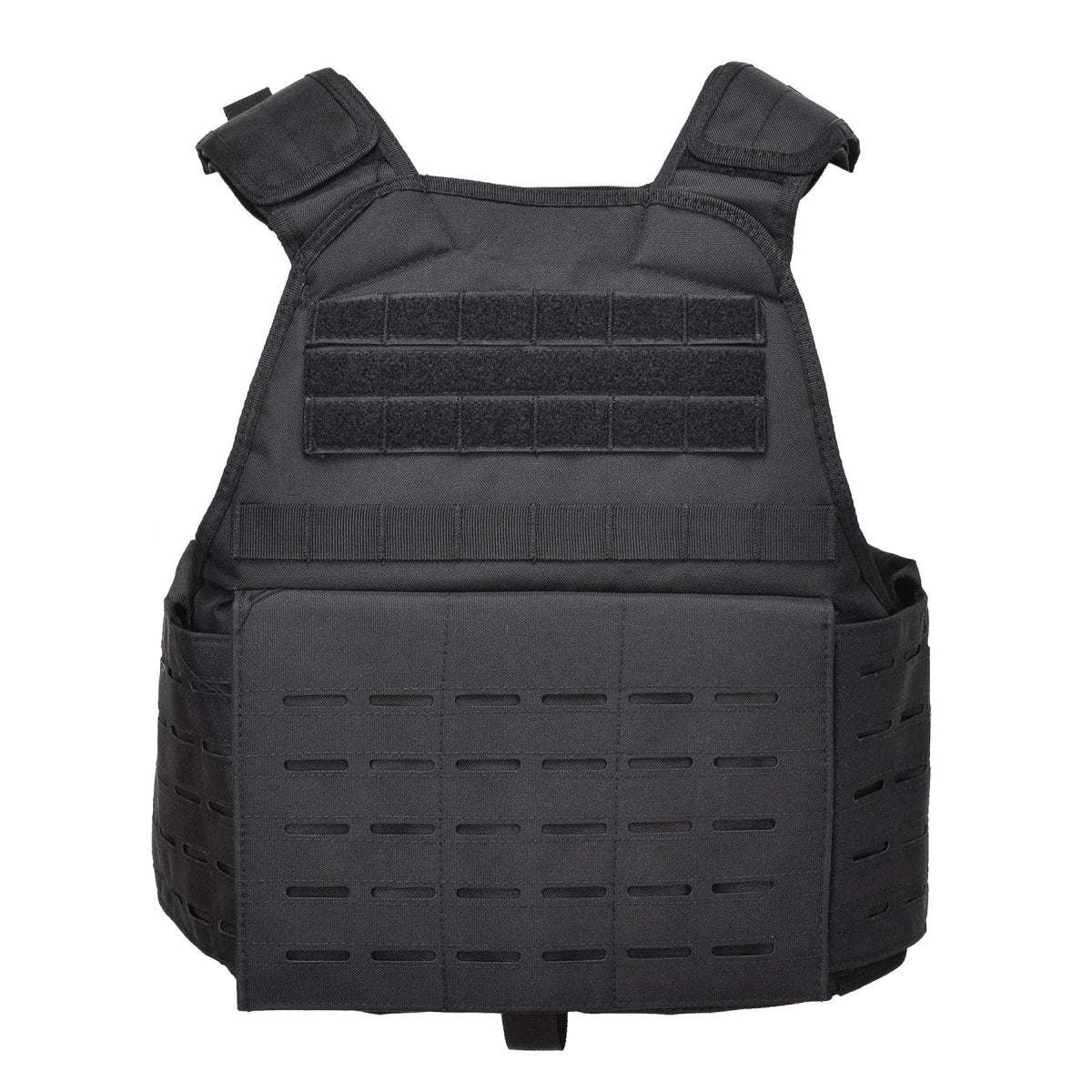 Mil-tec láser cortado portador de combate táctico chaleco militar Molle compactable negro