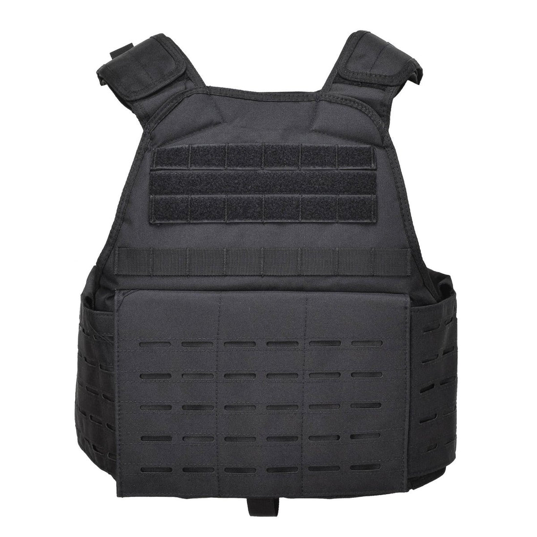 Mil-tec láser cortado portador de combate táctico chaleco militar Molle compactable negro