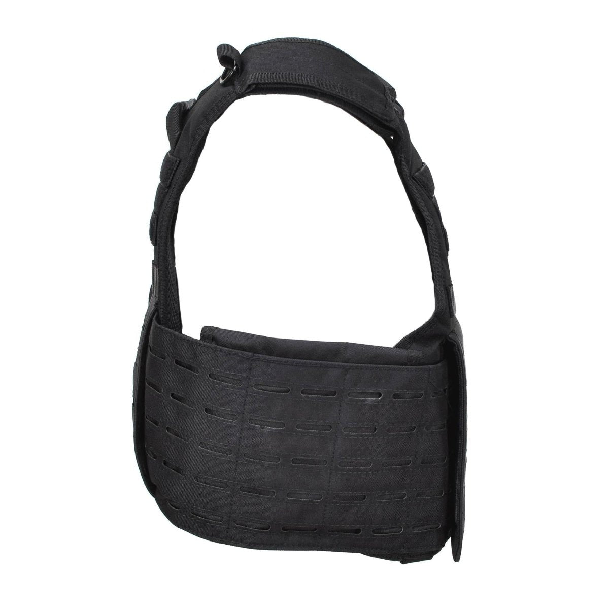 Mil-tec láser cortado portador de combate táctico chaleco militar Molle compactable negro