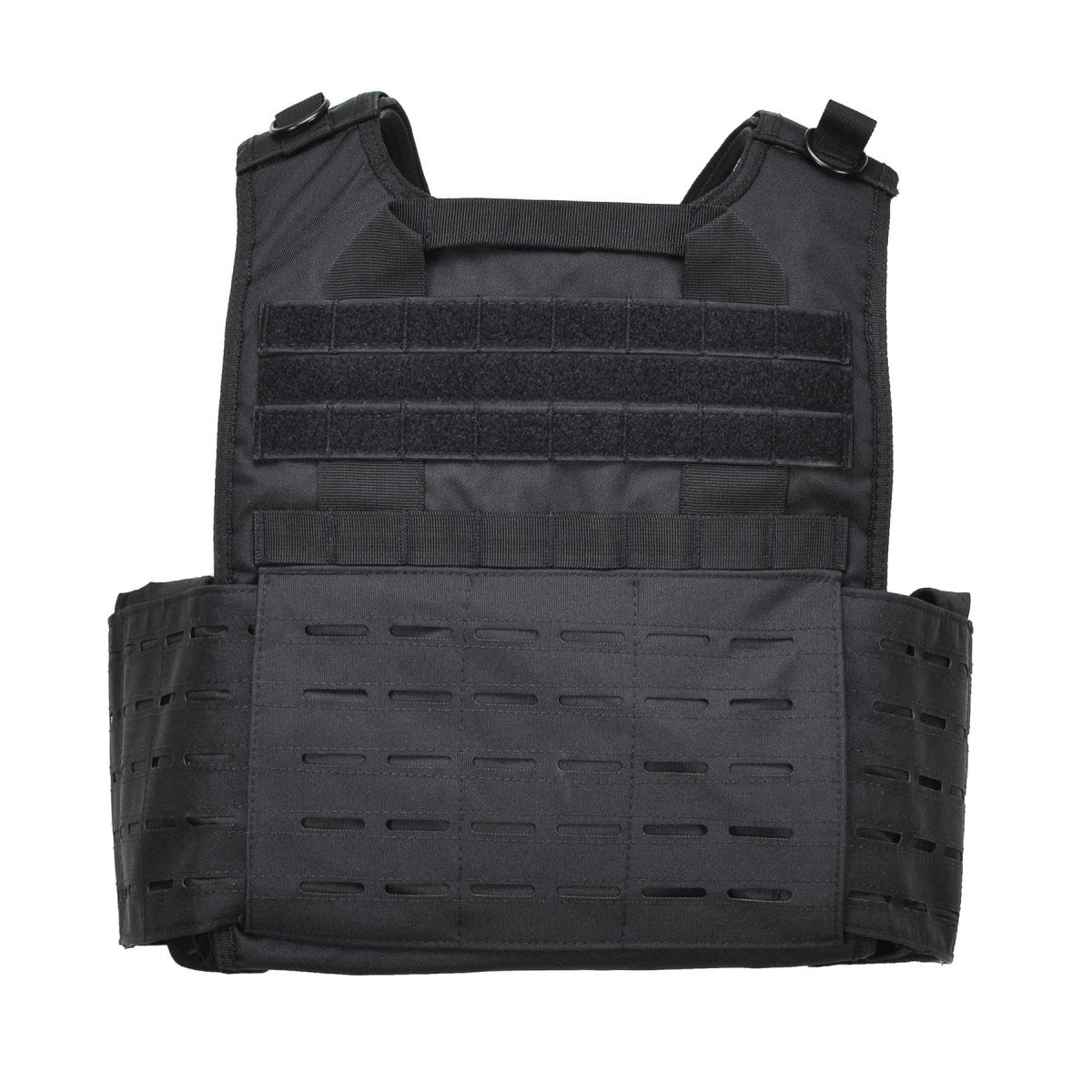 Mil-tec láser cortado portador de combate táctico chaleco militar Molle compactable negro